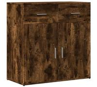 vidaXL Buffet chêne fumé 79x38x80 cm Bois d'ingénierie