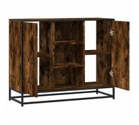 vidaXL Buffet chêne fumé 92x35x76 cm bois d'ingénierie, armoire de rangement, meuble d'entrée, meuble d'appoint, meuble de 849016