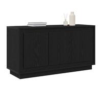 vidaXL Buffet Chêne Noir 102 x 35 x 55 cm Bois d'ingénierie | Une grande capacité pour tous vos accessoires de salle à manger, Une belle finition en chêne noir pour une ambiance moderne,