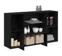 vidaXL Buffet Chêne Noir 120 x 30 x 75 cm Bois d'ingénierie, Buffet Moderne, Meuble de Rangement rectangulaire, Cabinet Compact pour Salon, Salle à Manger élégante en Bois