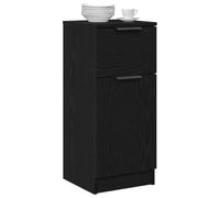 vidaXL Buffet avec tiroir Chêne noir 30 x 30 x 70 cm Bois d'ingénierie 862772