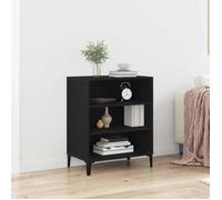 vidaXL Buffet Chêne Noir 57 x 35 x 70 cm Bois d'ingénierie, Rangement Salon, Design Rectangulaire, Buffet Moderne, Déco Pratique, Meuble Durable, Solution Polyvalente