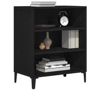 vidaXL Buffet Chêne Noir 57 x 35 x 70 cm Bois d'ingénierie | Tu peux mettre toutes tes affaires, Ça fait chic et moderne, En bois massif et métal