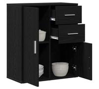 vidaXL Buffet Chêne Noir 60 x 31 x 70 cm Bois d'ingénierie