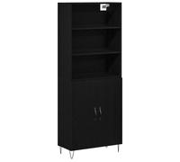 vidaXL Buffet Chêne noir 69.5x34x180 cm Bois d'ingénierie, vidaXL Buffet Chêne noir 69.5x34x90 cm Bois d'ingénierie, vidaXL Meuble mural suspendu Chêne noir 69.5 x 32.5 x 90 cm