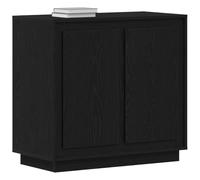 vidaXL Buffet Chêne Noir 80 x 40 x 75 cm Bois d'ingénierie, Buffet Moderne, unité de Rangement rectangulaire, Meuble en Bois, Cabinet au Design épuré et Fonctionnel