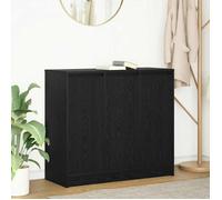 Buffet chêne noir 85x34x76 cm bois d ingénierie G