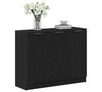 vidaXL Buffet Chêne Noir 90,5 x 30 x 70 cm Bois d'ingénierie, Buffet élégant, Meuble rectangulaire, unité de Rangement Moderne, Organisateur pour Salle à Manger et Salon