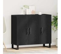 Buffet vidaXL avec 3 portes en chêne noir 90x34x80 cm en bois d'ingénierie