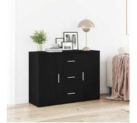 vidaXL Buffet chêne noir 91x29,5x65 cm bois d'ingénierie
