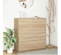 vidaXL Buffet chêne Sonoma 100x35x99 cm Bois d'ingénierie, Armoire de Rangement, Meuble d'entrée, Meuble d'appoint, Meuble de Rangement de Cuisine