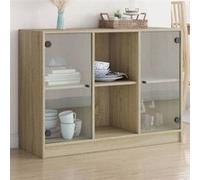 vidaXL Buffet Chêne Sonoma 102x37x75,5 cm bois d'ingénierie Marron G