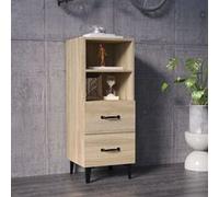 vidaXL Buffet Chêne sonoma 34,5x34x90 cm Bois d'ingénierie Marron G