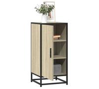 Buffet chêne sonoma 35,5x35x76 cm bois d ingénierie et métal