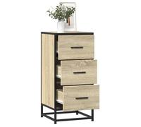 vidaXL Buffet chêne sonoma 35,5x35x76 cm bois d'ingénierie et métal 848945