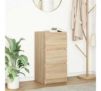 vidaXL Buffet Chêne Sonoma – Bois d'ingénierie 37,5 x 35 x 76 cm Marron G