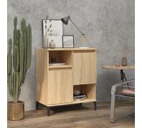vidaXL Buffet, Armoire Latérale avec 4 Compartiments, Meuble de Rangement, Organisateur de Salle de Séjour, Industriel, Chêne Sonoma Bois d'Ingénierie