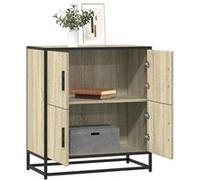 vidaXL Buffet chêne sonoma 68x35x76 cm bois d'ingénierie, armoire de rangement, meuble d'entrée, meuble d'appoint, meuble de 848990 Marron