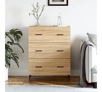 Buffet, Armoire avec Pieds et 3 Tiroirs, Commode de Rangement, Organisateur de Salon, Moderne, Chêne Sonoma Bois d'Ingénierie 827871