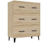 Vidaxl Buffet Chêne Sonoma 69,5x34x90 Cm Bois D'ingénierie Multicolore