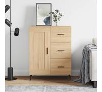 Vidaxl Buffet Chêne Sonoma 69,5x34x90 Cm Bois D'ingénierie Multicolore