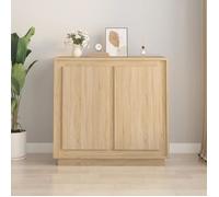 vidaXL Buffet Chêne Sonoma Bois d'ingénierie 80x34x75 cm Marron G
