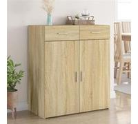 vidaXL Buffet chêne sonoma 80x42,5x93 cm bois d'ingénierie, armoire, armoire latérale, armoire de rangement, armoire, 3281471 Marron G