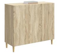 vidaXL Buffet Chêne Sonoma 89 x 34,5 x 80 cm Bois d'ingénierie, Salle de séjour, Buffet Vintage, Meuble de Rangement, Style Chic avec Pieds effilés, Finition Bois Classique