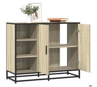 vidaXL Buffet Chêne sonoma 92x35x76 cm en bois d'ingénierie Marron