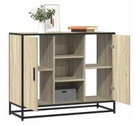 vidaXL Buffet chêne sonoma 92x35x76 cm bois d'ingénierie, armoire de rangement, meuble d'entrée, meuble d'appoint, meuble de 849015