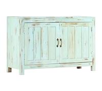 vidaXL Buffet Bleu clair 110 x 35 x 70 cm Bois de manguier massif