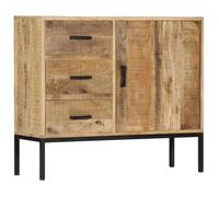 vidaXL Buffet 88x30x71 cm – Bois de manguier massif, 3 tiroirs – Brun G