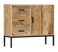 vidaXL Buffet Commode avec 3 Tiroirs Armoire de Rangement Dressoir Meuble de Rangement Stockage Salon Chambre 88x30x71 cm Bois de Manguier Massif