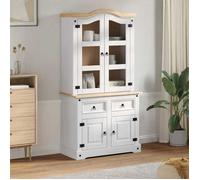 vidaXL Buffet CORONA Blanc 100 x 48,5 x 179 cm Pin massif 42021199