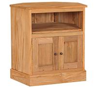 vidaXL Buffet d'angle Armoire Latérale Meuble de Rangement avec 2 Portes et 1 Etagère Table de Chevet Meuble TV 60x45x60 cm Bois de Teck Massif