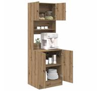 vidaXL Buffet de Cuisine 2 pcs Chêne Artisanal 60 x 50 x 180 cm, Rangement spacieux, Buffet rectangulaire Moderne, Organisateur Chic pour la Salle à Manger, Meuble Efficace