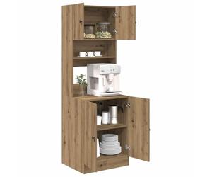 vidaXL Buffet de Cuisine 2 pcs Chêne Artisanal 60 x 50 x 180 cm, Rangement spacieux, Buffet rectangulaire Moderne, Organisateur Chic pour la Salle à Manger, Meuble Efficace