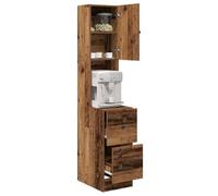 vidaXL Buffet de Cuisine avec tiroir Bois Ancien 32 x 50 x 180 cm, Rangement spacieux, Buffet rectangulaire Moderne, Organisateur Chic pour la Salle à Manger, Meuble Efficace