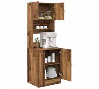 vidaXL Buffet de Cuisine Bois Ancien 60 x 50 x 180 cm | Profitez d'un max d'espace pour tous vos trucs, que ce soit des ustensiles, de la vaisselle ou des objets décoratifs,