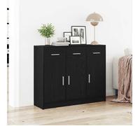 vidaXL Buffet en chêne Noir 91 x 28 x 75 cm Bois d'ingénierie