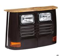 vidaXL Bois de Manguier Buffet Forme Camion Massif Gris Foncé Commode Bahut