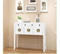 vidaXL Buffet en style chinois en bois massif Blanc 242647