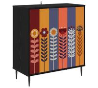 vidaXL Buffet Essen Chêne Noir 69 x 33 x 76 cm Bois d'ingénierie, Buffet rectangulaire Moderne, Meuble de Rangement Chic pour Salon et Salle à Manger, Solution Pratique pour la Maison