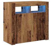 Vidaxl Buffet Et Lumières Led Vieux Bois 80x35x75 Cm Bois D'ingénierie Multicolore