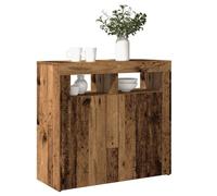 Vidaxl Buffet Et Lumières Led Vieux Bois 80x35x75 Cm Bois D'ingénierie Multicolore