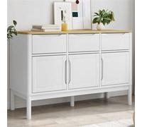 vidaXL Buffet FLORO blanc 114 x 43 x 74 cm bois massif de pin