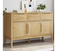 vidaXL Buffet FLORO marron cire 114x43x74 cm bois massif de pin