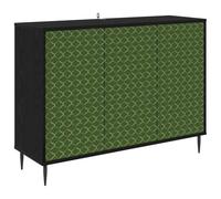 vidaXL Buffet GELEEN Chêne Noir 102 x 33 x 76 cm Bois d'ingénierie, Meuble de Rangement pour Salon, Buffet rectangulaire, mobilier Moderne, Solution spacieuse pour la Maison