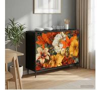 vidaXL Buffet GENNEP Chêne noir 102 x 33 x 76 cm Bois d'ingénierie