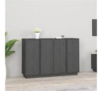 vidaXL Buffet Gris 120x35x80 cm Bois massif de pin814496 Gris G